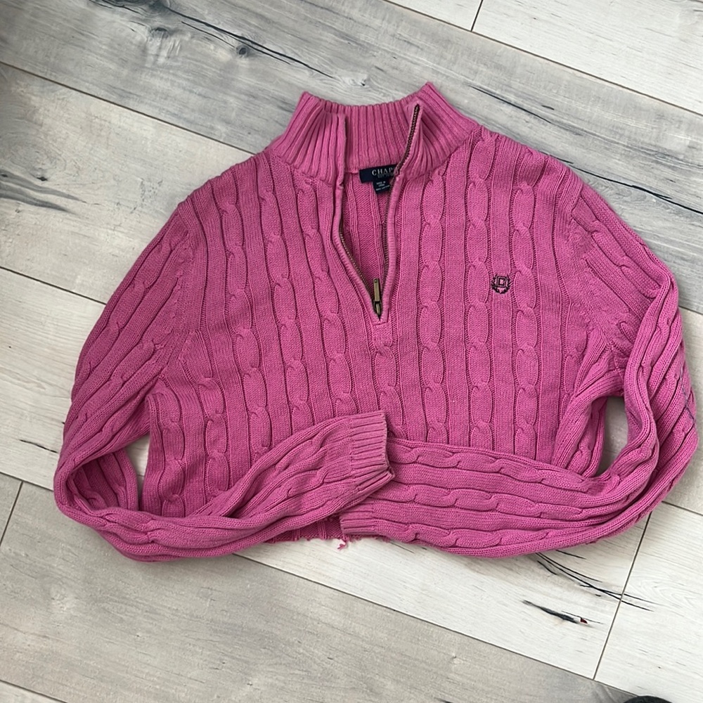 Cropped knit sweater